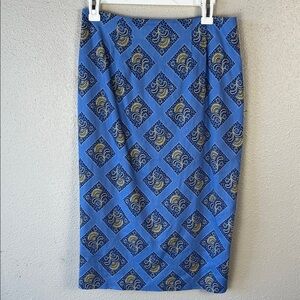 Veronica Beard Troye Skirt Light Blue Multi Size 8